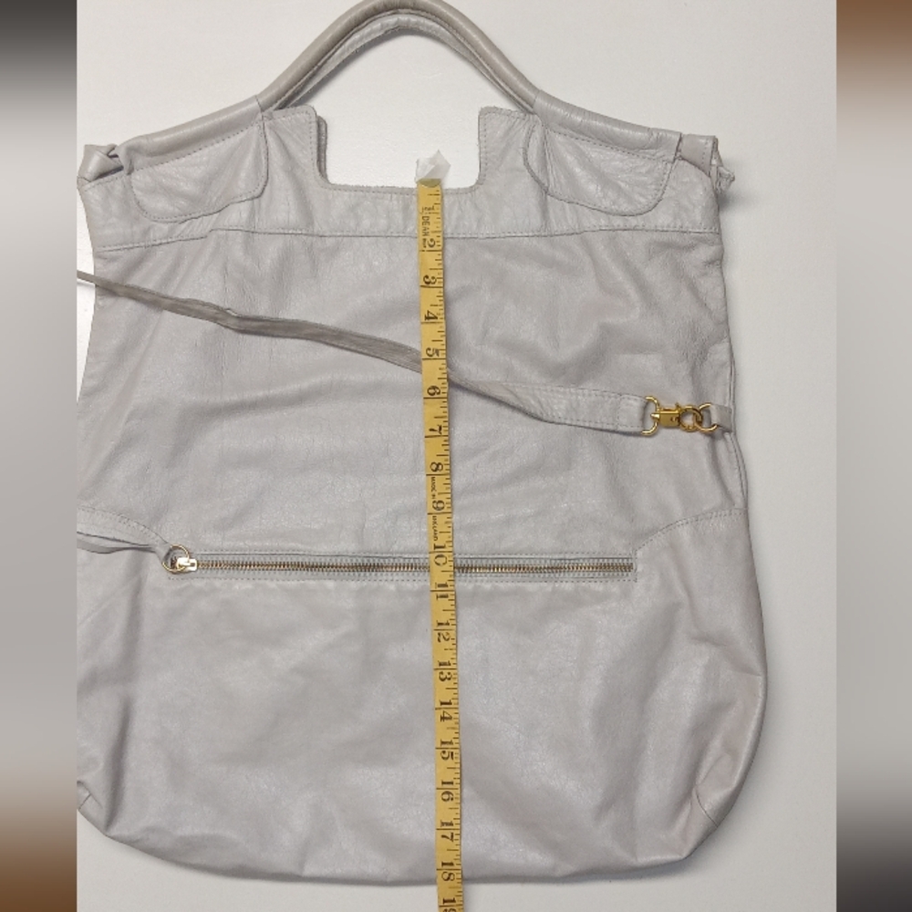 Anna Corinna Fold over Leather Tote Bag